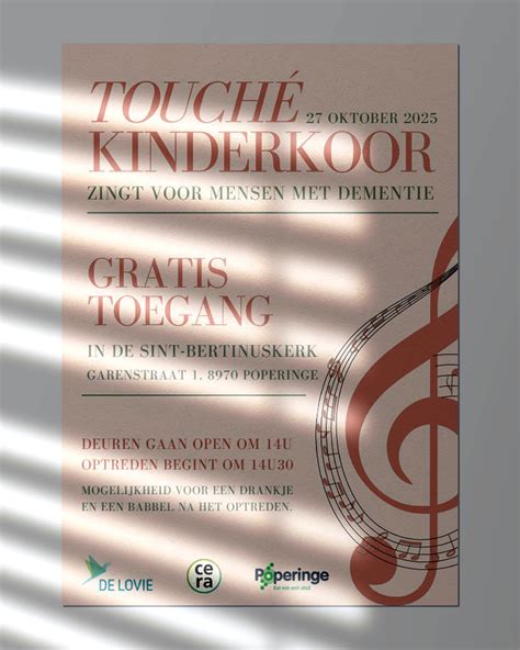 Illustratie van een jongerenkoor en kinderkoor tijdens een concert