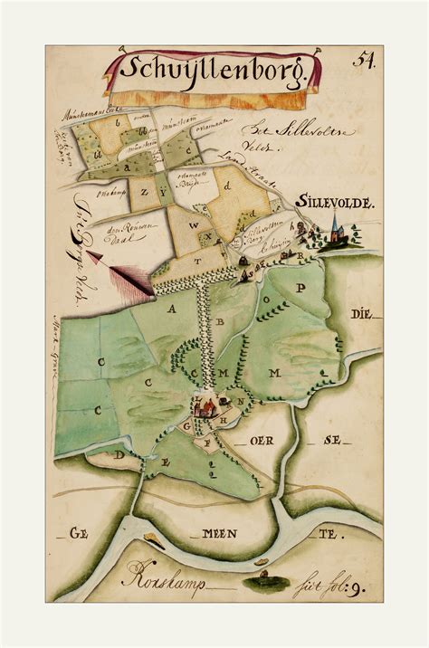 Kaart van Silvolde met de locaties van de Oude Mauritiuskerk en de Sint-Mauritiuskerk