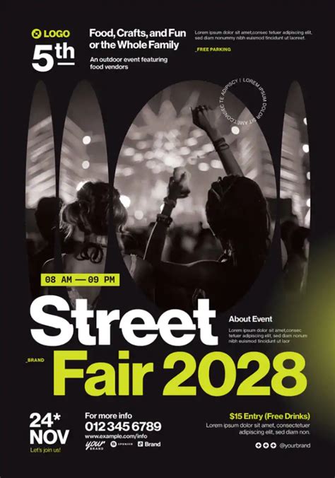 Flyer of poster van een dorpsbreed evenement