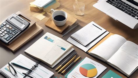 Illustratie van een georganiseerd kantoor met diverse documenten en een kalender