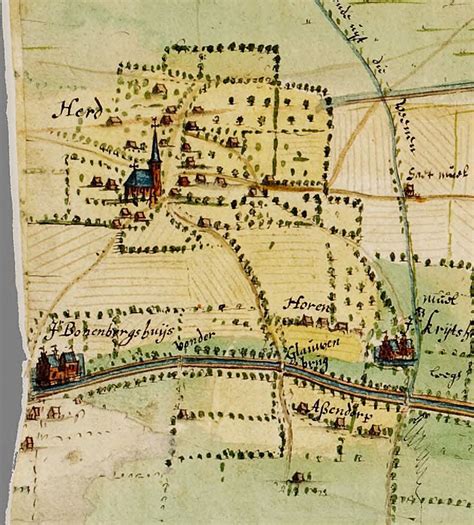 Kaart van Zevenbergen in de 17e eeuw