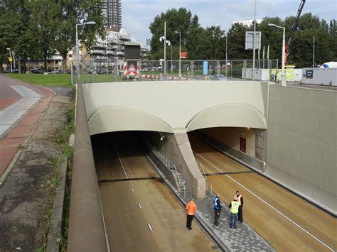 Architectonisch plan voor de Maastunnel en Tunneltraverse