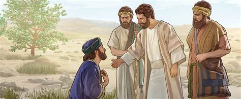 Illustratie van Jezus die met discipelen spreekt