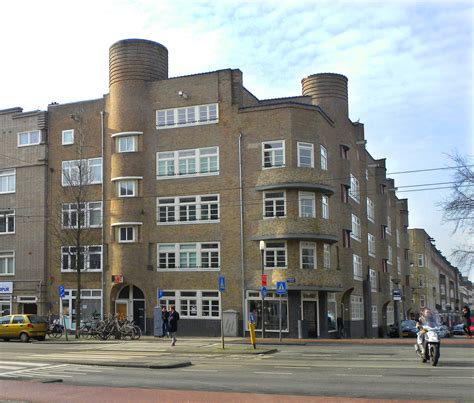 Architectonische tekening van de Zuiderkapel in de stijl van de Amsterdamse School
