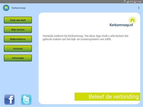 Screenshots van de Kerkomroep app op verschillende apparaten (smartphone, tablet)