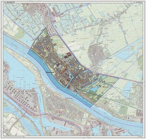 Plattegrond van Maassluis met de locaties van de kerken