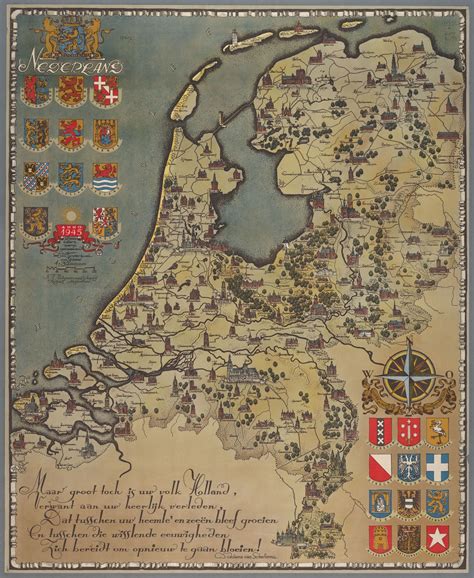 Historische kaart van Nederland met nadruk op de gebieden waar doopsgezinden zich vestigden