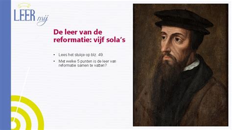 Infographic die de vijf 'Sola's' van de Reformatie uitlegt.