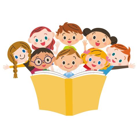 Illustratie van een kind dat een zondagsschoolboekje leest