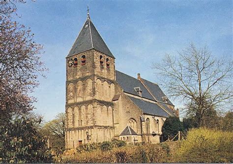 Artistieke impressie van de Romaanse toren van de Hervormde Kerk Schoonrewoerd