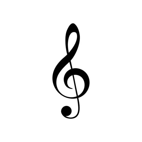 Illustratie van een muzieksleutel met bladmuziek