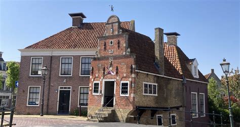 plattegrond van Franeker met de locatie van de kerk De Voorhof
