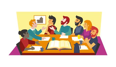 Infographic die de verschillende verantwoordelijkheden van de kerkenraad uiteenzet, met iconen voor eredienst, zorg, financiën en beleid.