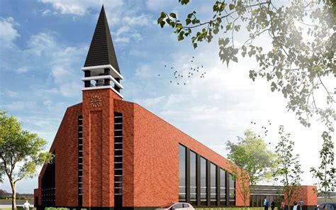 Architectonisch ontwerp voor het nieuwe kerkgebouw in Middenmeer.