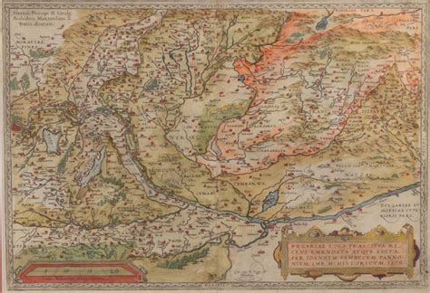 Kaart van Genève in de 16e eeuw