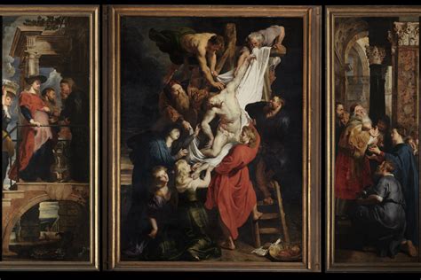 Een weelderig Barok schilderij van Peter Paul Rubens, met dramatische belichting en dynamische compositie, representatief voor de kunst van de Contrareformatie.
