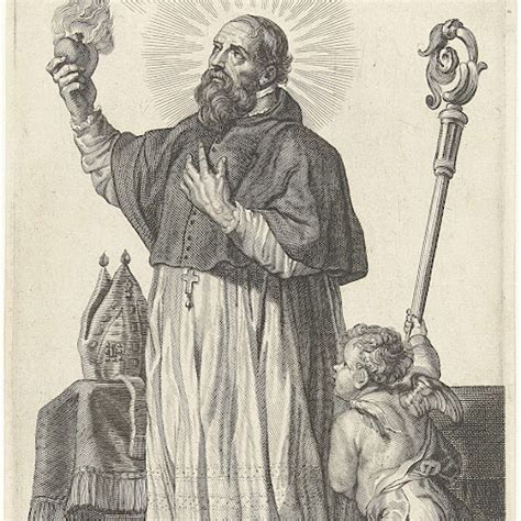 Illustratie van Sint Augustinus met het vlammend hart en Sint Franciscus van Sales met de mandorla en het Heilig Hart.