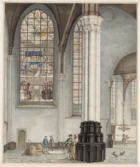 Gedetailleerde foto van het gebrandschilderde raam dat het verhaal van Jakob in Bethel uitbeeldt