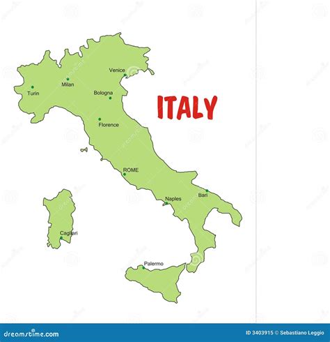 Een kaart van Italië met de locaties van belangrijke protestantse historische centra.