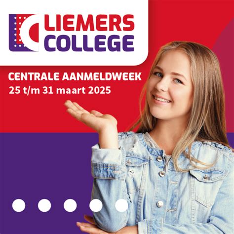 Een schema met de data van de centrale aanmeldweek en een link naar het inschrijfformulier.