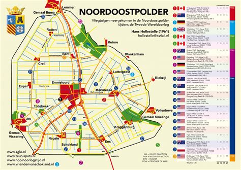 Kaart van de Noordoostpolder met de locaties van de Gereformeerde Kerken