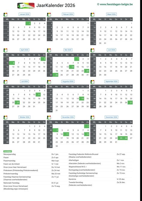 Kalender met geplande kerkelijke activiteiten