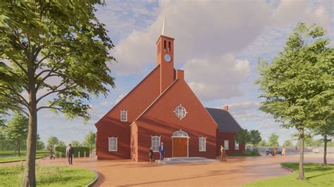 Impressie van de nieuwbouw Gereformeerde Kerk in Ter Aar rond 1912