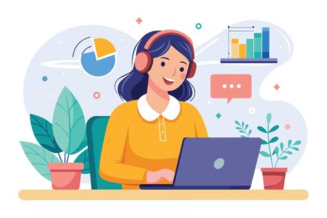 Illustratie van een persoon die via een laptop naar een kerkdienst kijkt