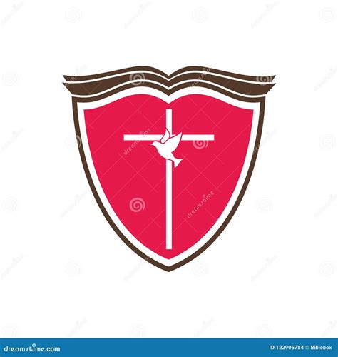 Illustratie van een kruis met een schild en een hart, symbool voor christelijke zorgverzekeraars