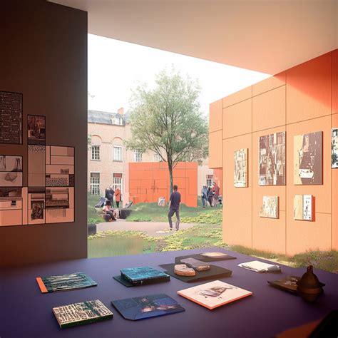 Illustratie van een kunstwerk dat tentoongesteld wordt in een kerkelijke omgeving