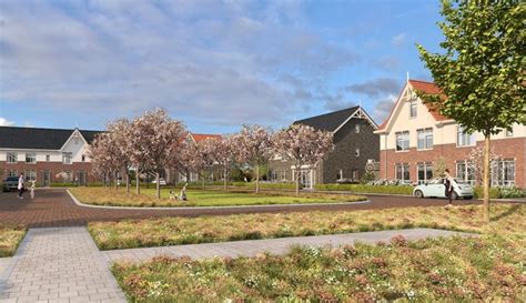 Artistieke impressie van een ring-voorstraatdorp in Zeeland.