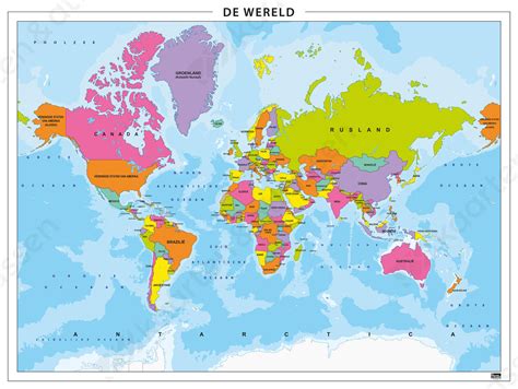 Wereldkaart met aanduiding van gebieden met onbereikte volken