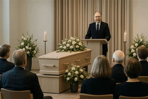Illustratie van diverse symbolen die gebruikt kunnen worden bij een persoonlijke uitvaartdienst, zoals bloemen, een Bijbel en een brandende kaars.