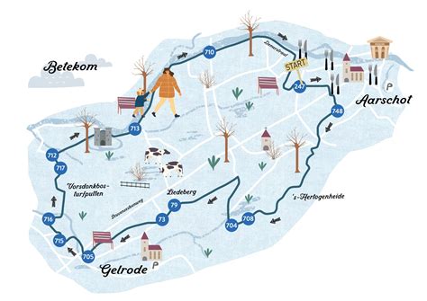een sfeervolle kerststal langs een wandelroute