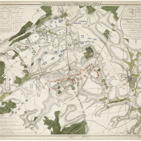 Kaart van de Slag bij Bergen in 1799