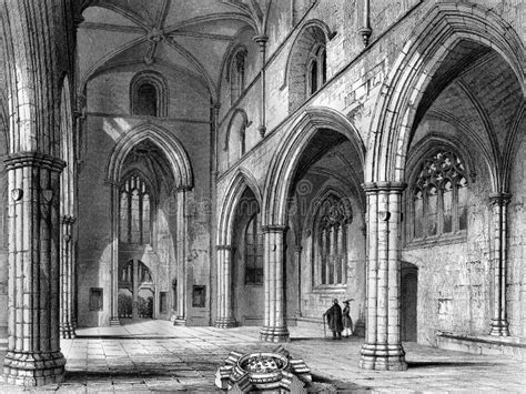 Historische illustratie van de kerk in Grave