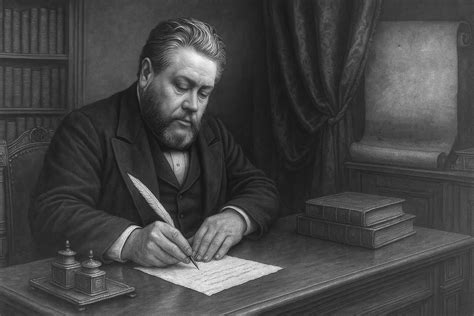 Een historische illustratie van Charles Spurgeon die preekt voor een grote menigte.