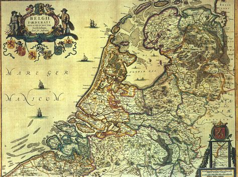 Historische kaart van Nederland rond 1889 met weersymbolen