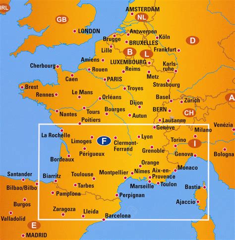 Kaart van Zuid-Frankrijk met aanduiding van de regio Anduse/Savemes.