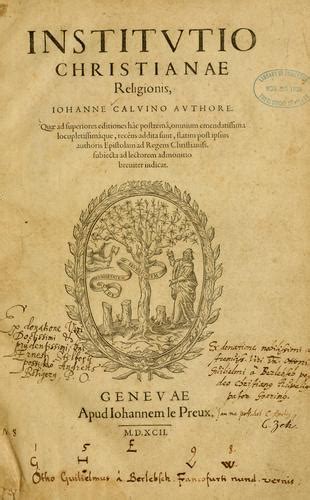 Cover van de Institutio Religionis Christianae