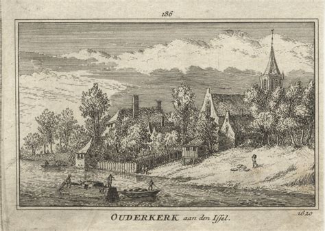 Illustratie van de kerk van Ouderkerk aan den IJssel