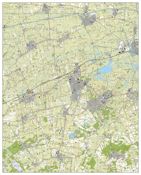 Een kaart van Leek waarop de locaties van de scholen zijn aangegeven.