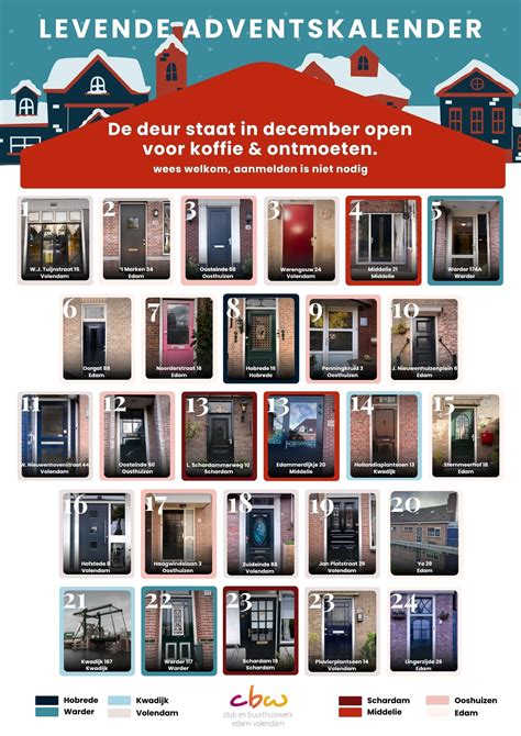 illustratie van een levende adventskalender