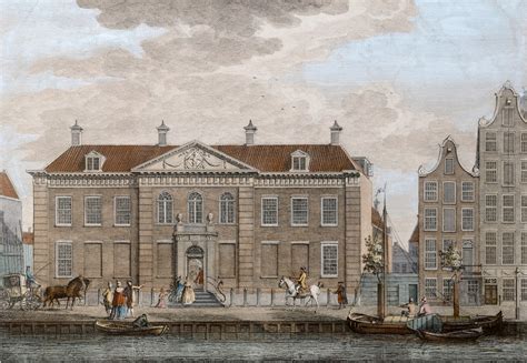 Oude gravure van de Nieuwe Keizersgracht in Amsterdam