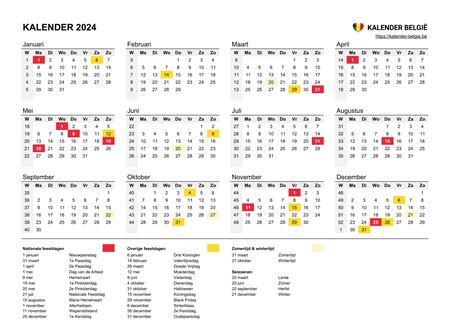 Kalender met markeringen voor kerkdiensten