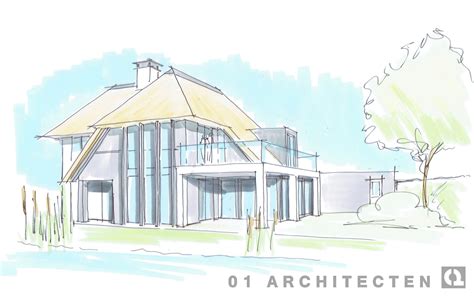 Architectonische schets van de