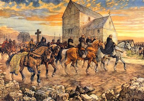 Historische illustratie van de eerste dopen in Nederland