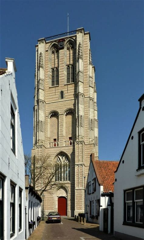 Detail van de architectuur van de Goereese Toren