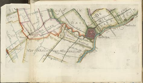 Historische kaart van de regio Moordrecht met de IJssel