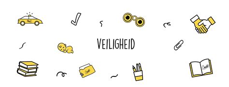 Illustratie van de kernwaarden: veiligheid, verantwoordelijkheid, veerkracht, gastvrijheid.